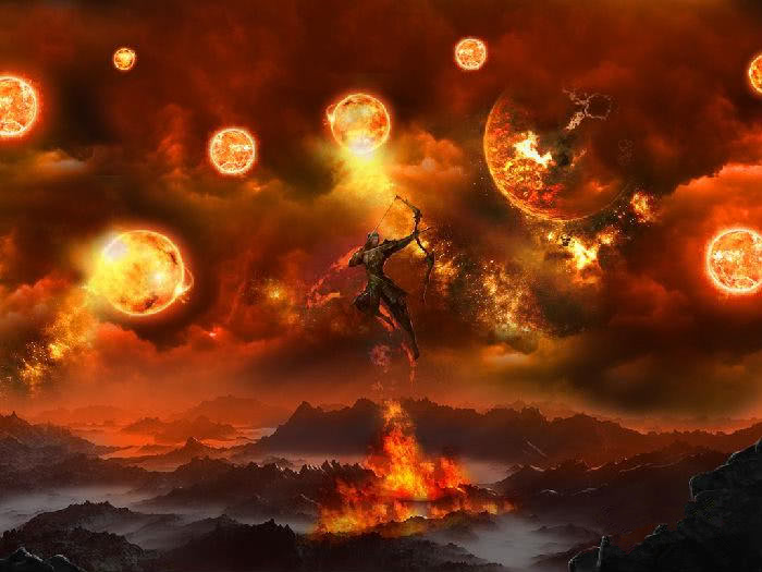 十日并出神话之谜:作为一个凡人,后羿凭什么能射下九个太阳?