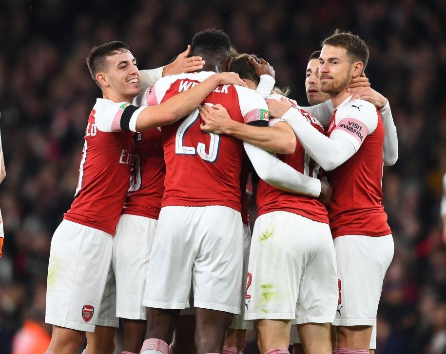 2018\/2019赛季英格兰联赛杯:阿森纳2-1击败布