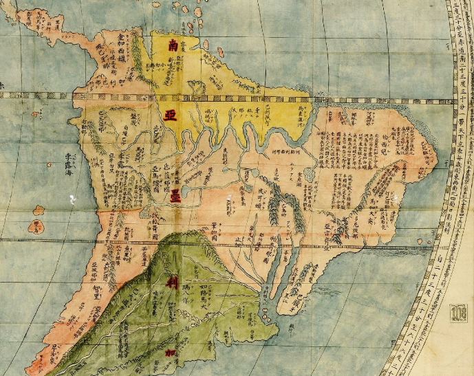 明朝政府绘制的世界地图--《坤舆万国全图》