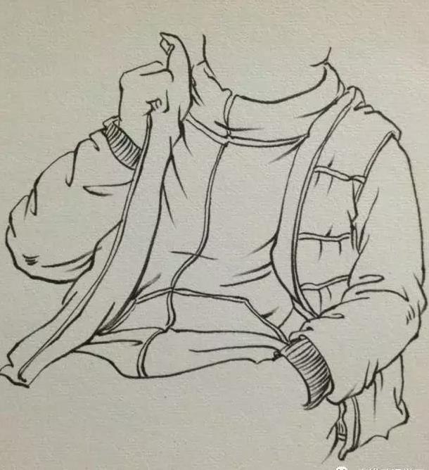 速写衣服裤子衣褶画法教程