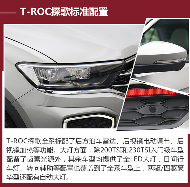 推荐280TSI 自动舒适型 T-ROC探歌购车手册