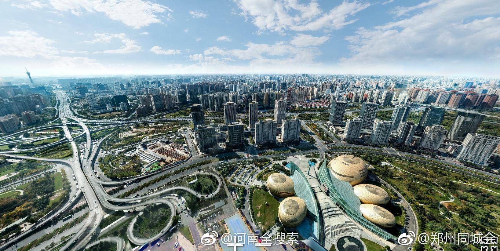 郑州身边事 812亿像素,从中原"大玉米"俯瞰郑州新城,放大到