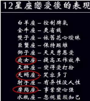 星座恋爱人,12女生纠缠后白羊v星座脾气,他的事业心天秤座爱情会改变吗图片