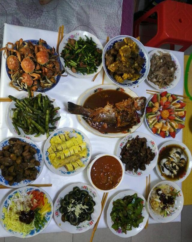 过个年我做了一桌年夜饭, 看着都不错