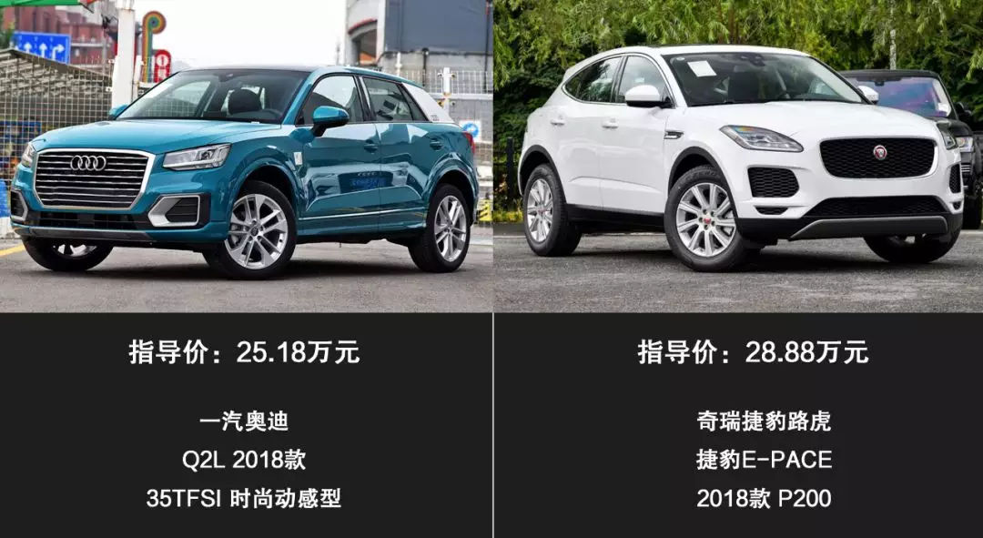Q2L对比E-PACE,谁才是年轻人的豪华入门SUV新宠儿?