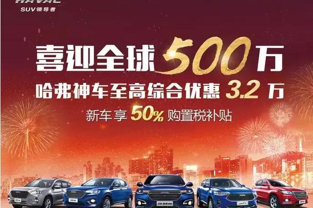 喜迎全球500万，1月5日宁德万达哈弗车展，等你来购
