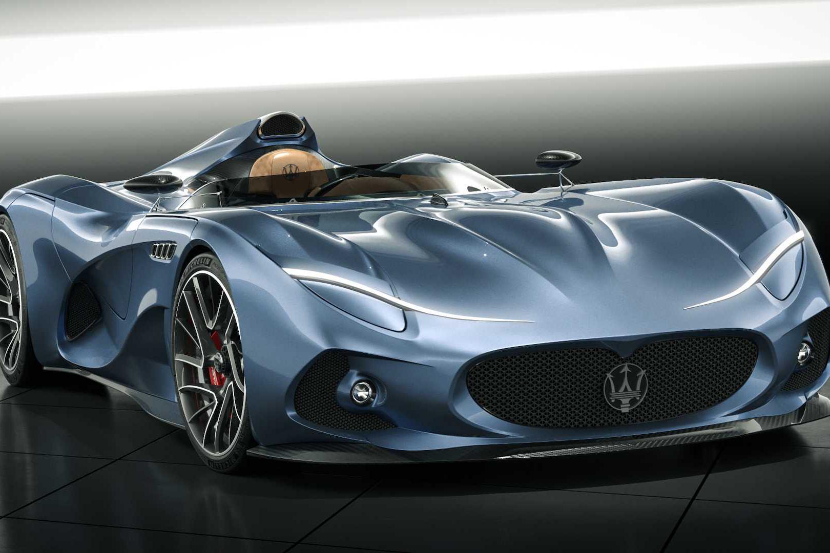 全新玛莎拉蒂Millemiglia概念车设计图，配中置发动机和单人座椅