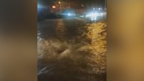江苏如皋降雨强度创纪录 市民雨中捡车牌网上寻主