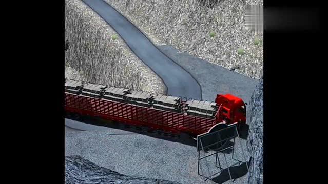 这弯道设计的没谁了，卡车能过这弯道的绝对是能人！-