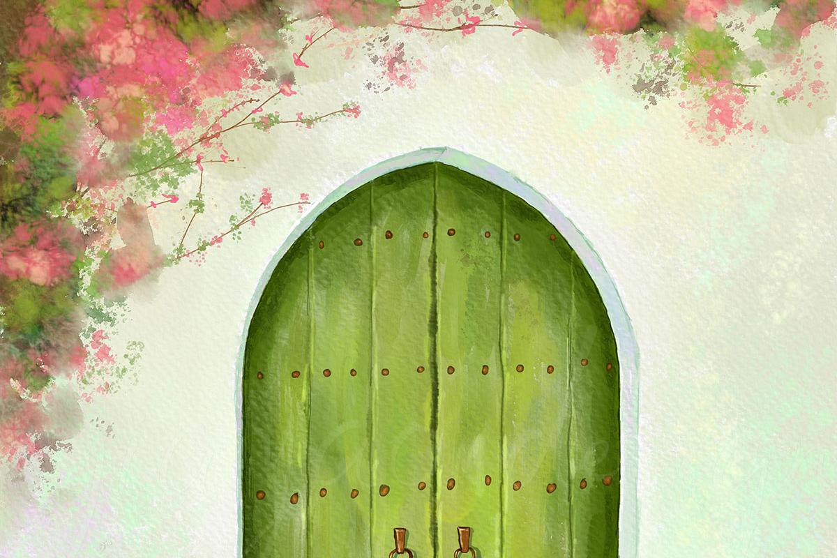 小镇绿色拱门,水彩画法分享|拱门|小镇|绿色_新浪新闻