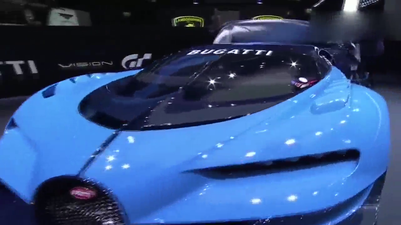 1650HP布加迪Vision超级跑车，炫酷尾翼帅到没朋友