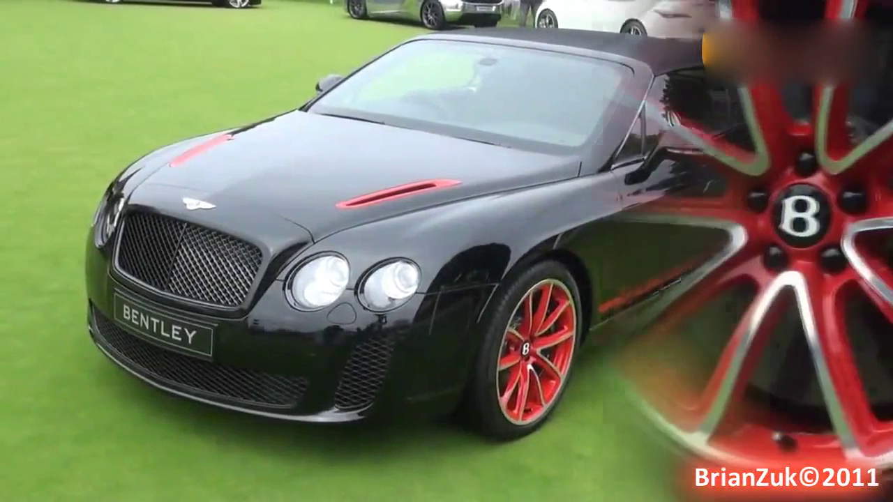 黑色宾利超级敞篷跑车低调上街