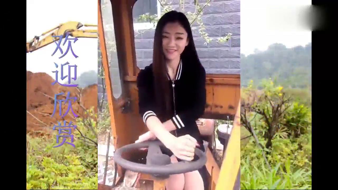 美女开的跑车音响不错