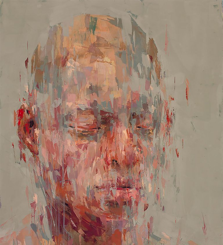 美国艺术家kai samuels-davis富有表现力的抽象肖像油画作品