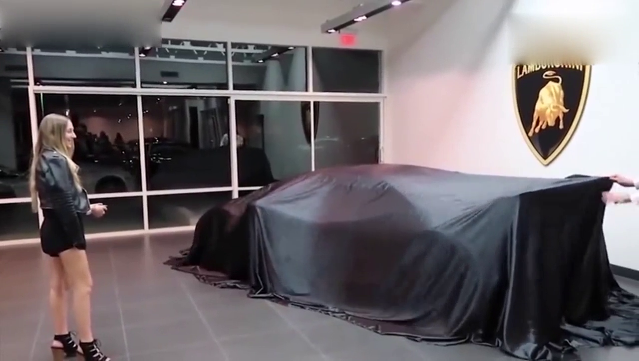 拉开遮车布后，一辆超级跑车在面前，美女为什么会失望？