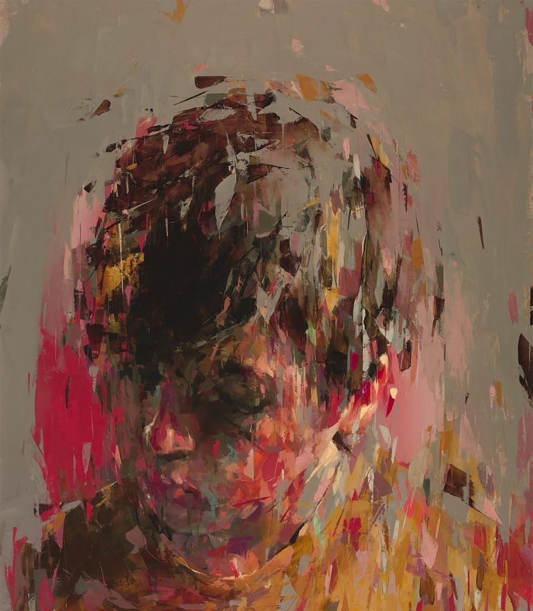 美国艺术家kai samuels-davis富有表现力的抽象肖像油画作品