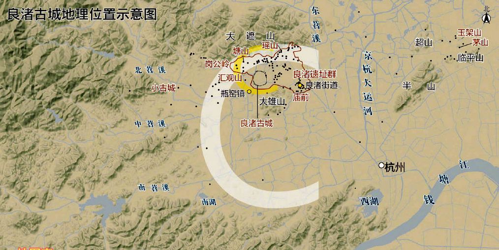 几张地图看懂杭州良渚古城遗址中华五千年历史得到国际认可