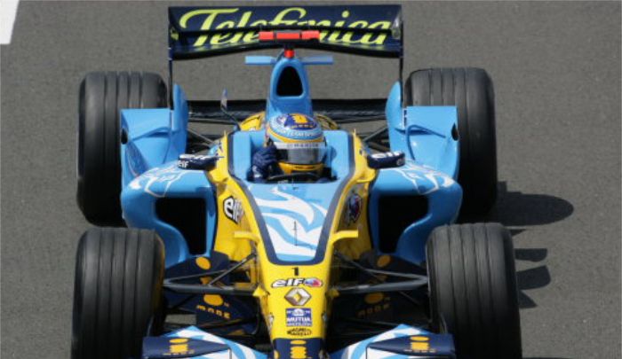 雷诺赛车时尚又经典，看上去就很有速度感，帅气