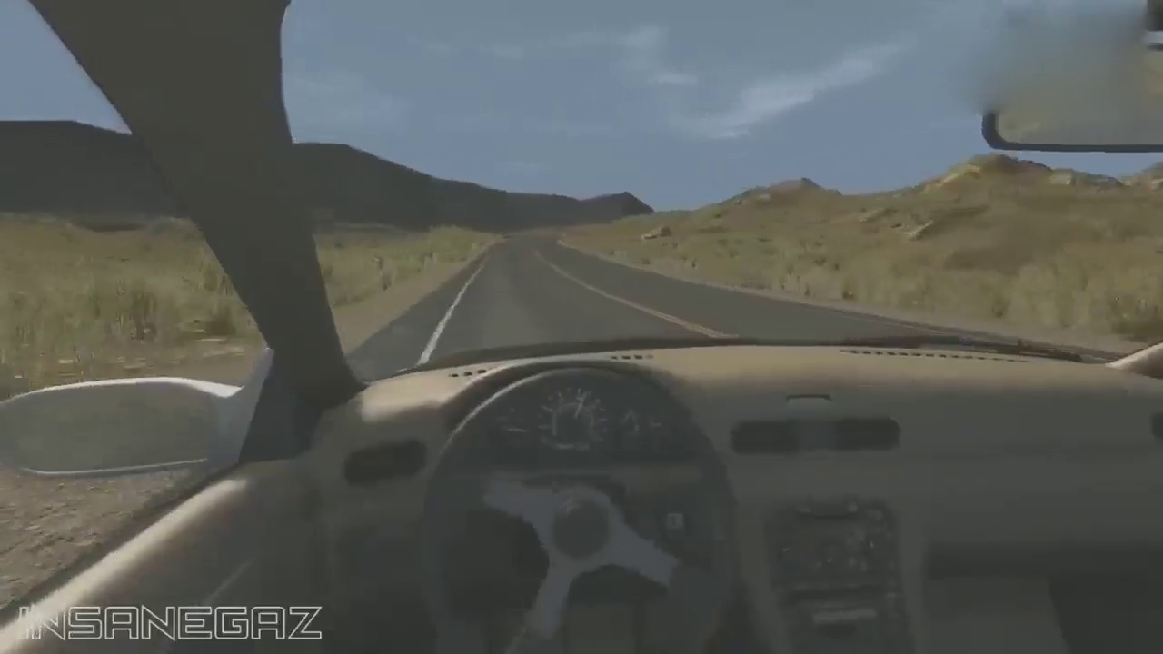 BeamNG：皮卡车借助运输卡车飞跃冲向水泥搅拌车，模拟真实车祸