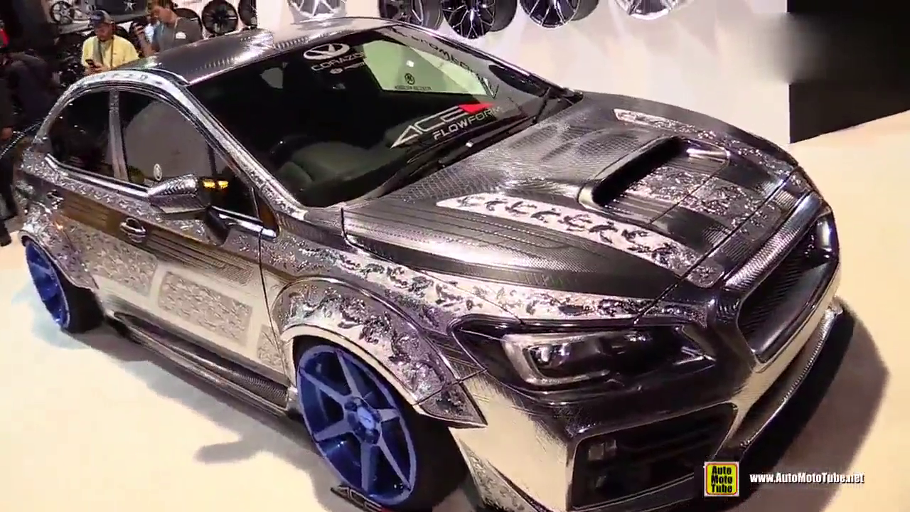 斯巴鲁WRX STI 金属烤漆和雕刻改装车