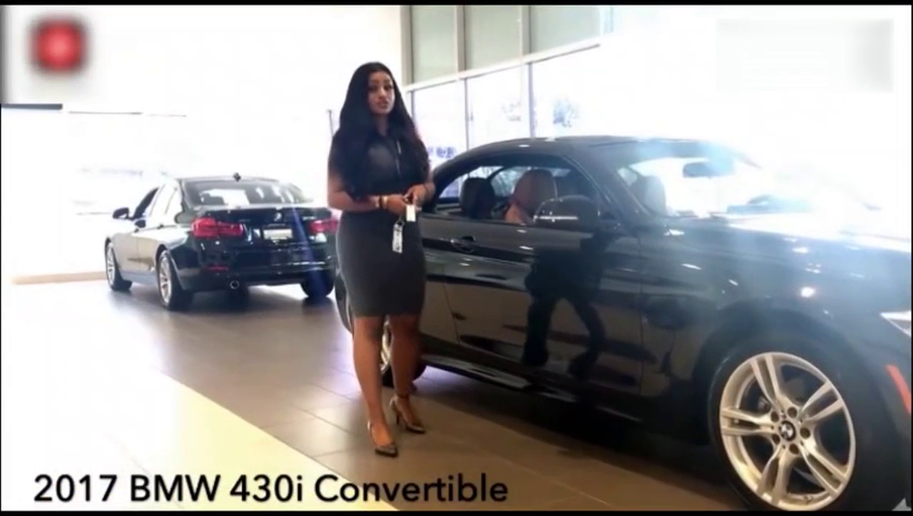 100万的宝马跑车，女销售按下钥匙后变形开始！