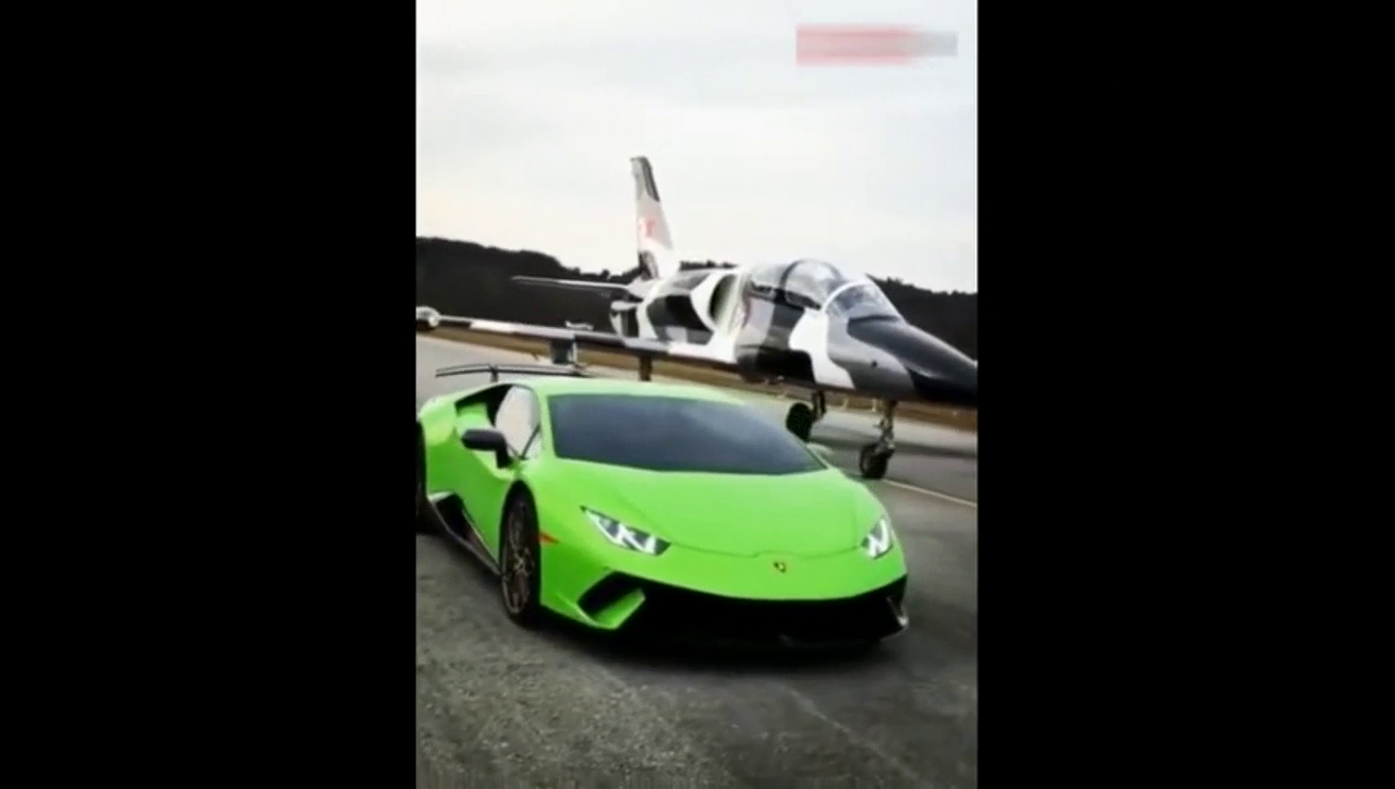 超级跑车与飞机比赛直线加速，是不是很期待这样的阵容