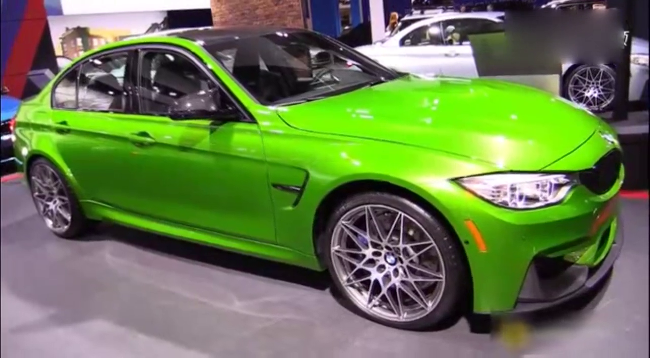 颜色太鲜艳！车展实拍亮绿色全新宝马M3