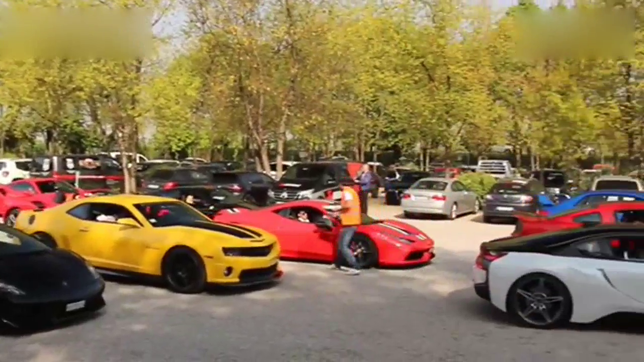 国外跑车大聚会！看着那么多豪车，内心没有一丝波澜，甚至想哭
