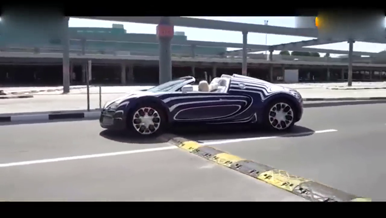 布加迪跑车都是怎么过减速带的,这个车身设计是真帅