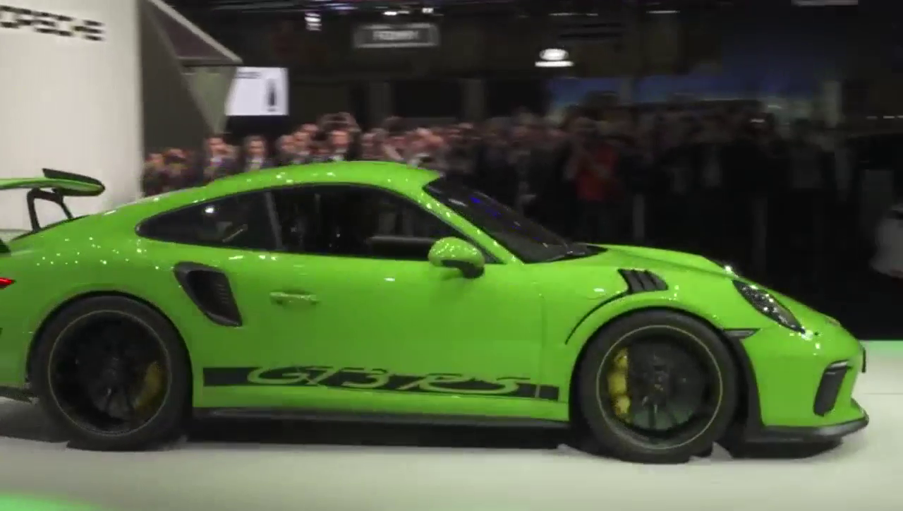 颜色很惹眼！ 车展实拍新款保时捷911 GT3 RS