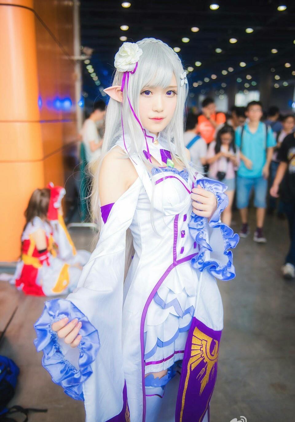 COSPLAY二次元,cosplay紫霞仙子 二次元同人腐团儿从零开始的异世界生活艾米莉娅cosplay