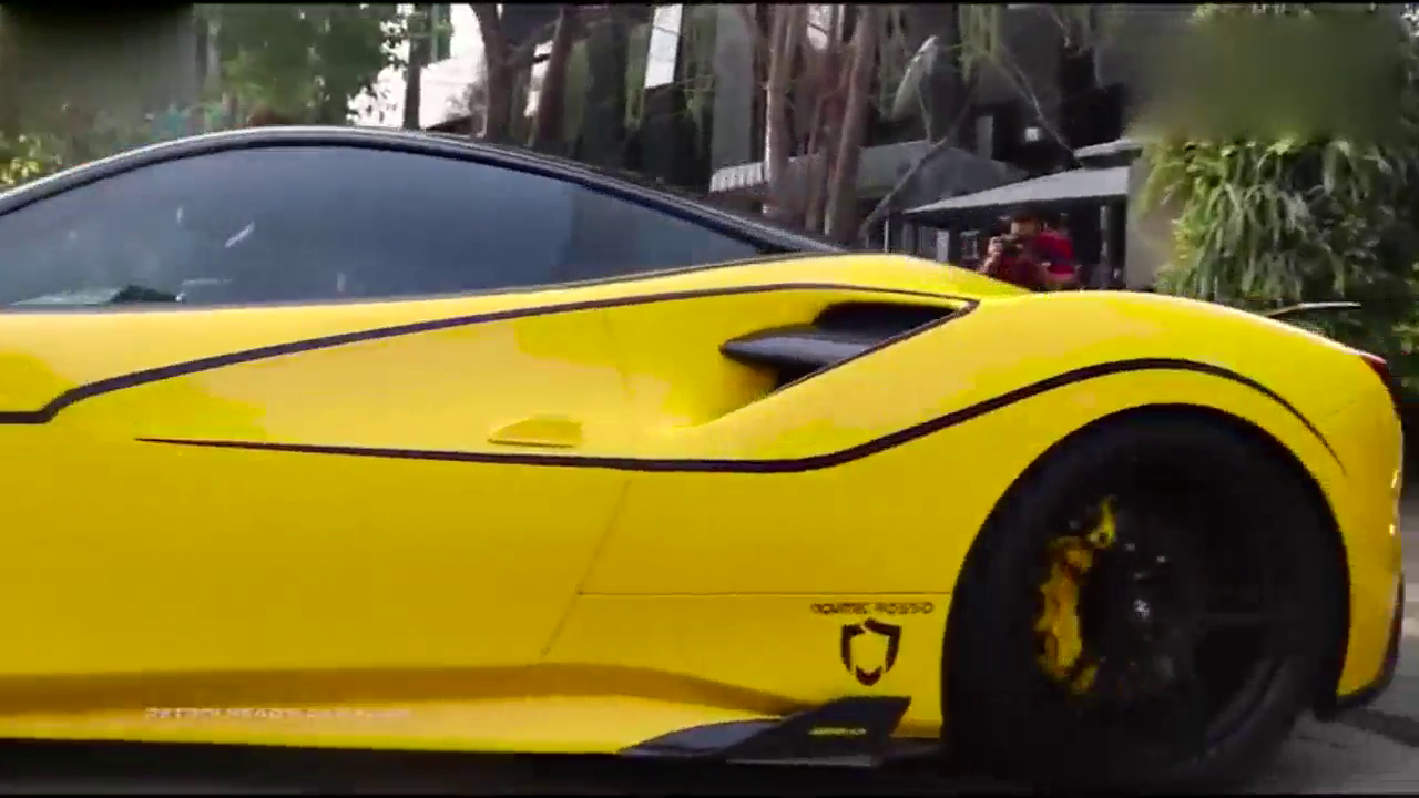 跑车街头遇到小狗，车主一脚油门踩下去，小狗不乐意了！