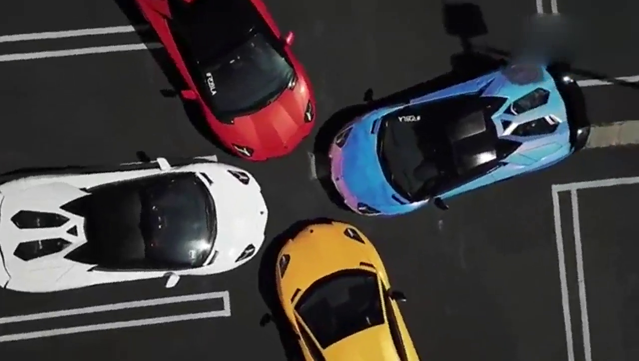 花式玩跑车，航拍都用上了！