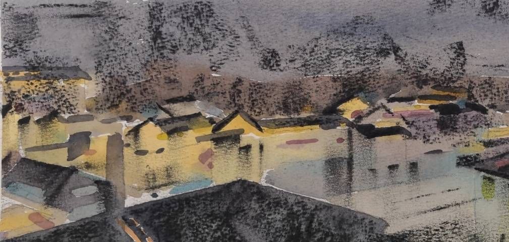 水彩风景画来自四川美术学院水彩专业研究生张晓杰