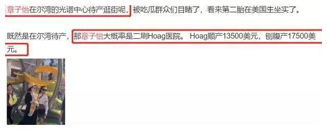 网友偶遇章子怡美国待产，挺孕肚和友人逛街，生产医院费用曝光