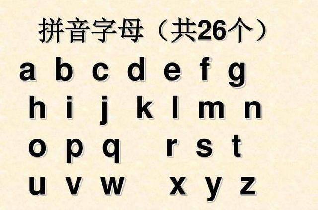 为什么中文拼音有26个字母, 英文中也巧合