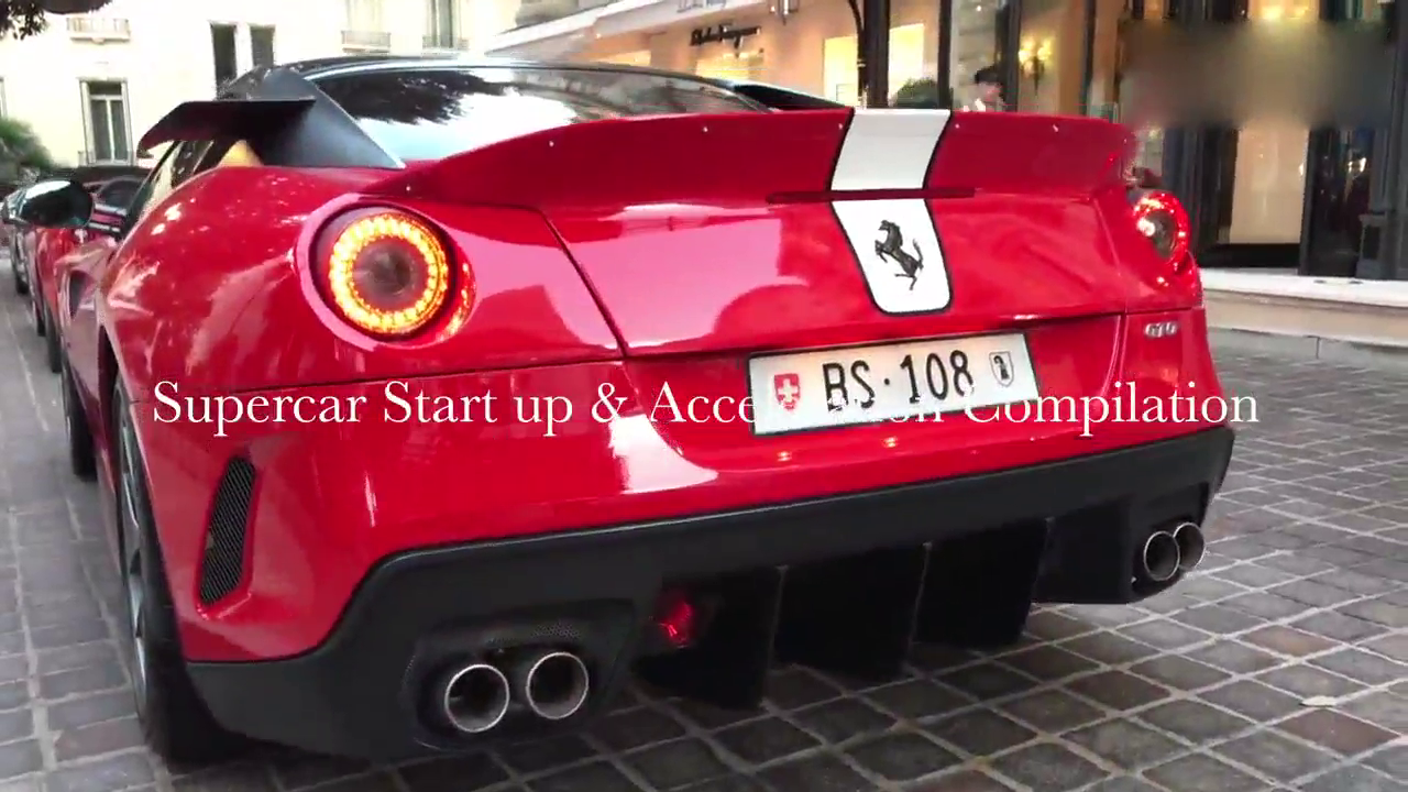 街头实拍各款超级跑车 法拉利 迈凯伦等等