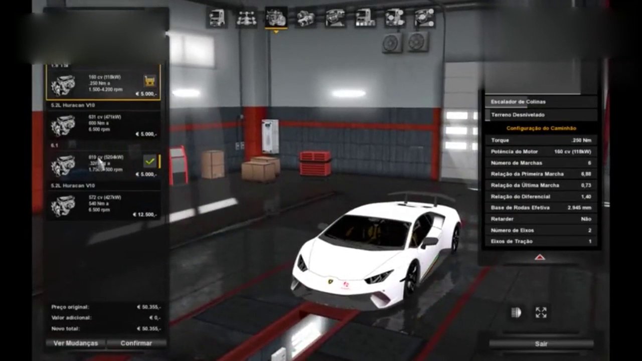 欧洲卡车模拟2顶级模组演示 给我的兰博基尼跑车染上原谅色