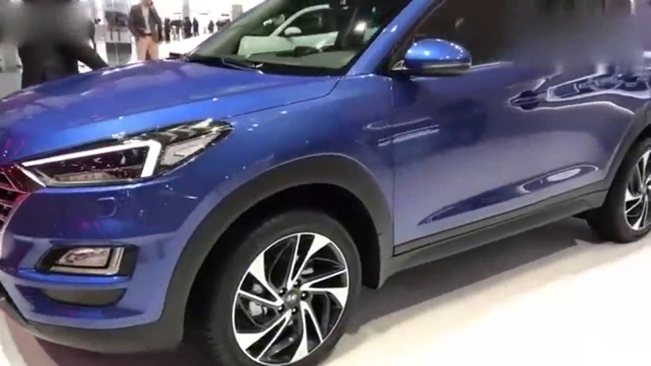 车展实拍国外2019款最新现代途胜外观及内饰，太帅了