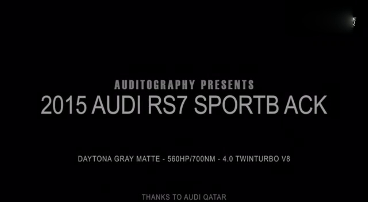 哑光黑奥迪RS7这样的颜值击败98%的跑车