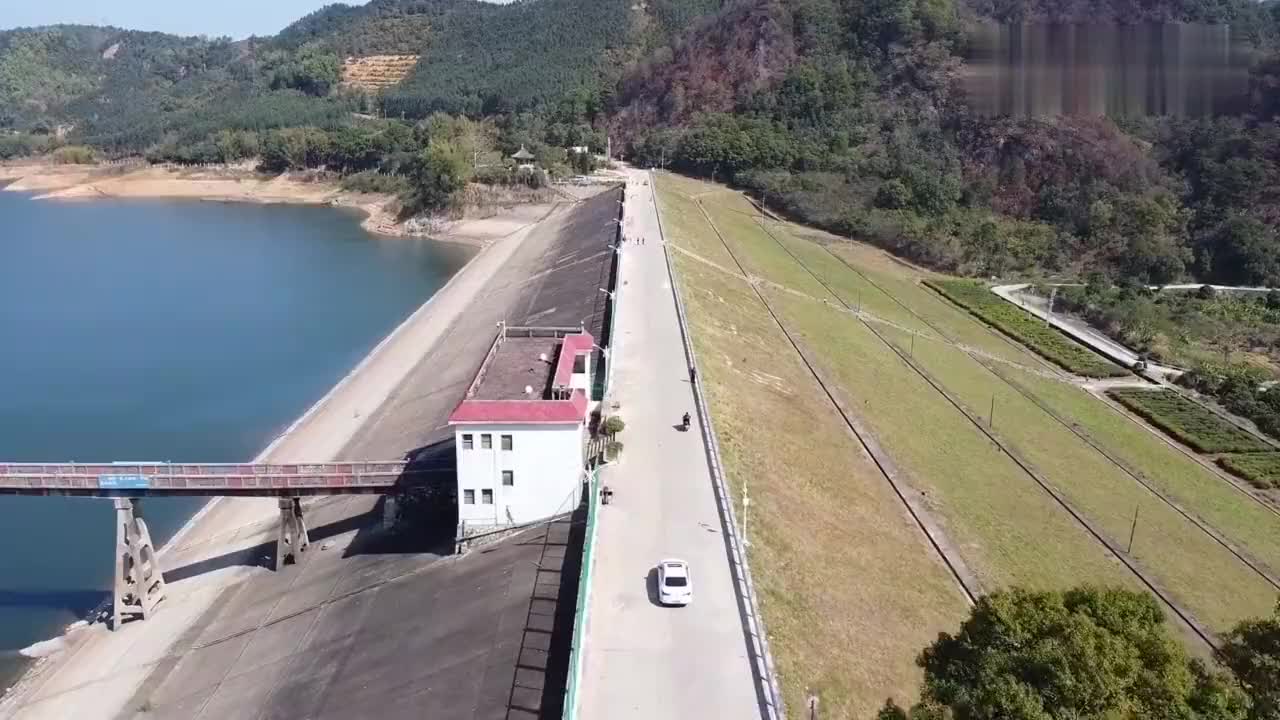 航拍潮州饶平县汤溪水库