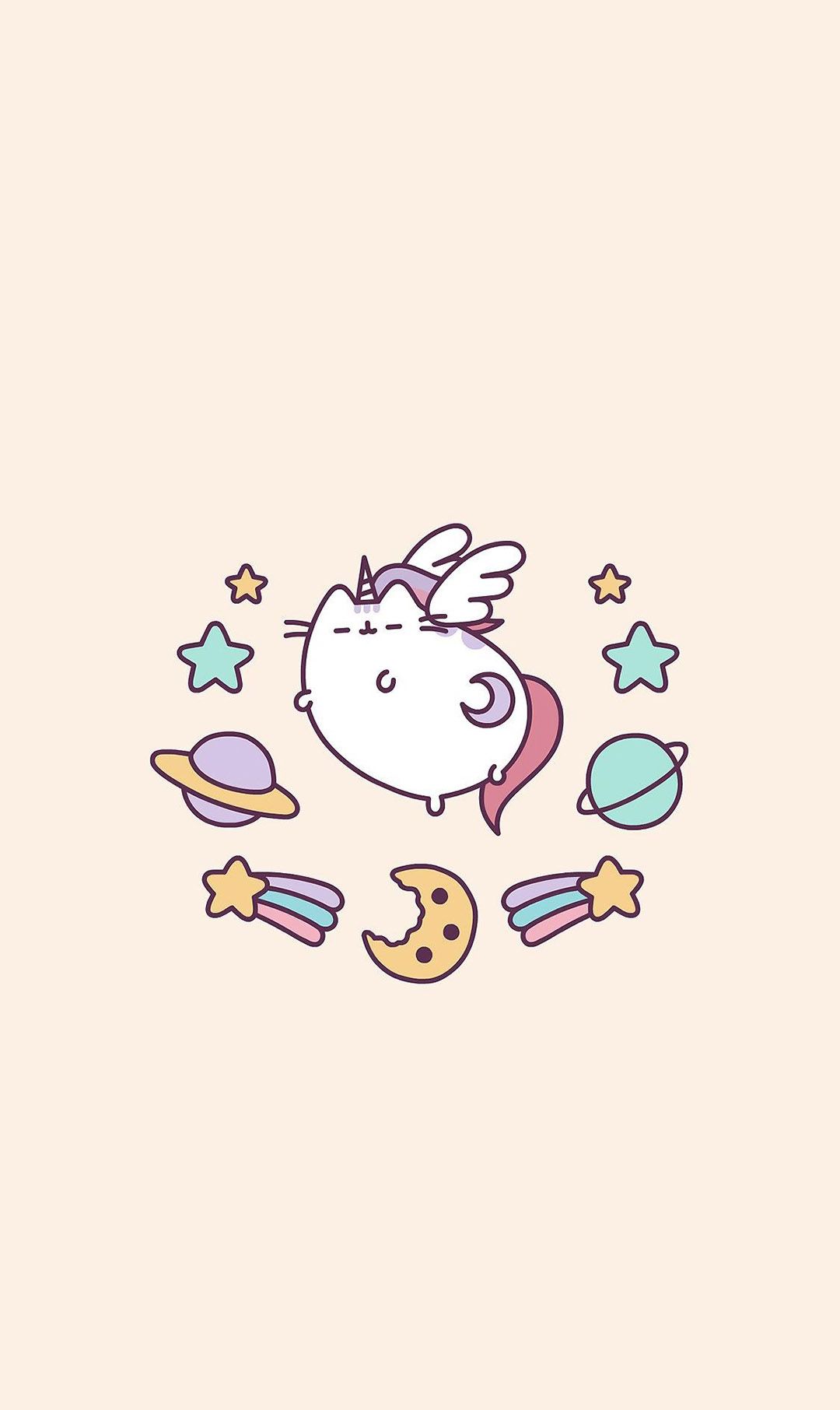 呆萌可爱卡通插画小动物图片手机壁纸,分辨率1080x1920