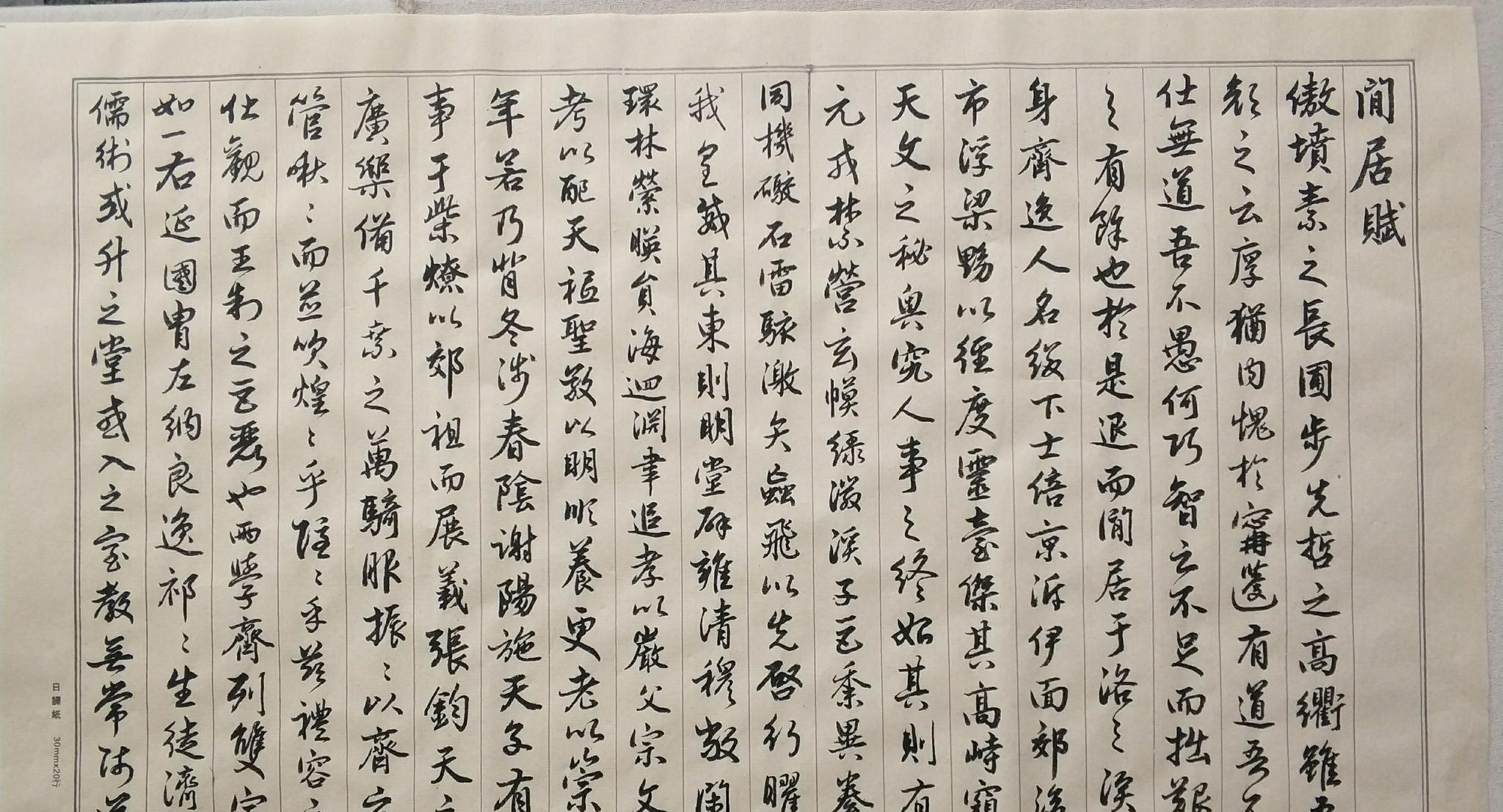 胡维平临赵孟頫行楷《闲居赋》