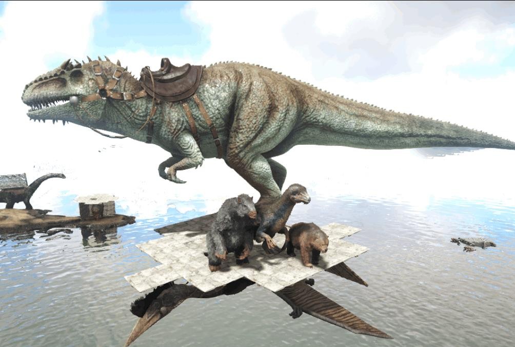 方舟生存进化 移动的空中堡垒风神翼龙 带着一大批恐龙我们