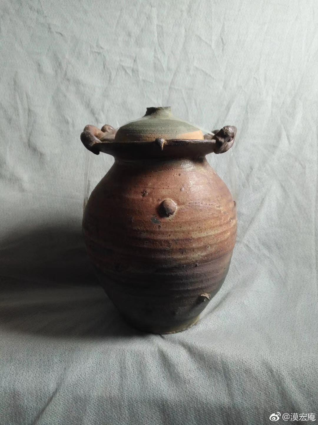 西汉陶罐一对 - 历代陶器瓷器 - 古泉社区