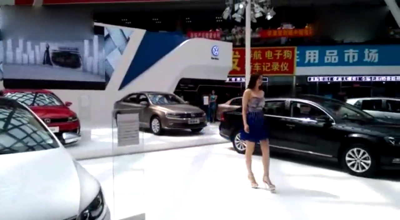 车展混血儿模特，美爆了！