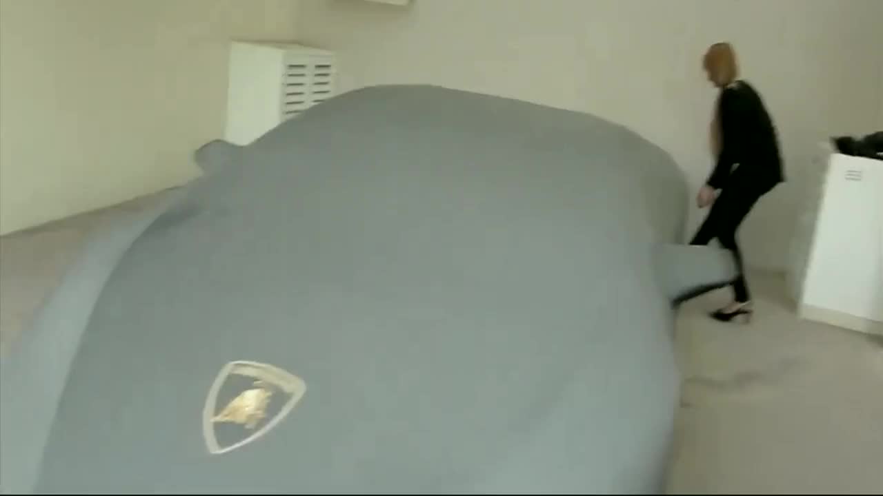 女土豪拉开遮车布的瞬间才知道什么叫顶级跑车