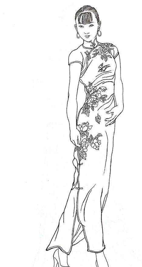 此生最爱旗袍装:民国女郎的旗袍白描,每一张都美的那么让人陶醉