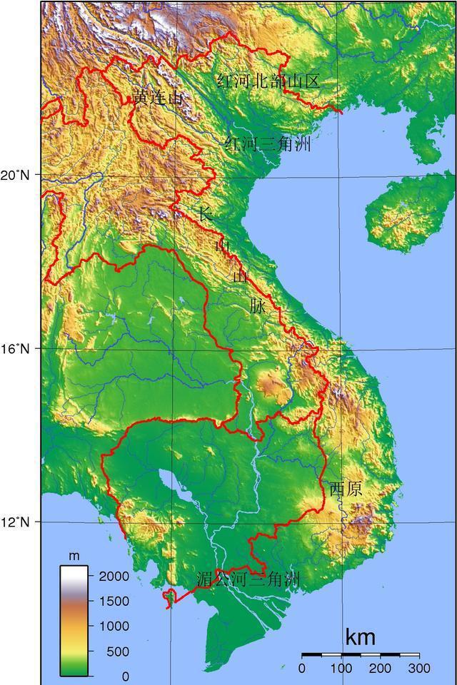 地图看世界:东南亚南北最狭长的国家越南