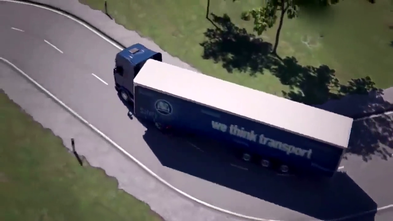 卡车最强黑科技 减少车辆转弯半径 挂车随动转向技术